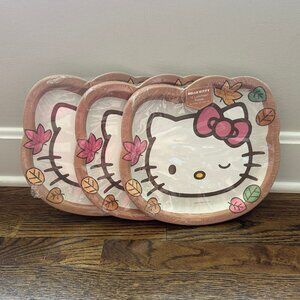 HELLO FAMILY Fall Theme Paper Plates – 3 Pack Lot (48 Plates Total), Brand New